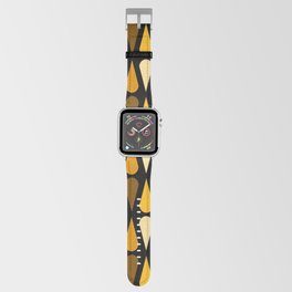 Retro Midcentury Teardrops Black Ochre Apple Watch Band