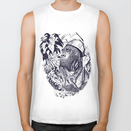 jungle kong Biker Tank