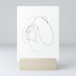 Chow Chow - one line drawing Mini Art Print