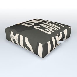 Black History Quote Outdoor Floor Cushion