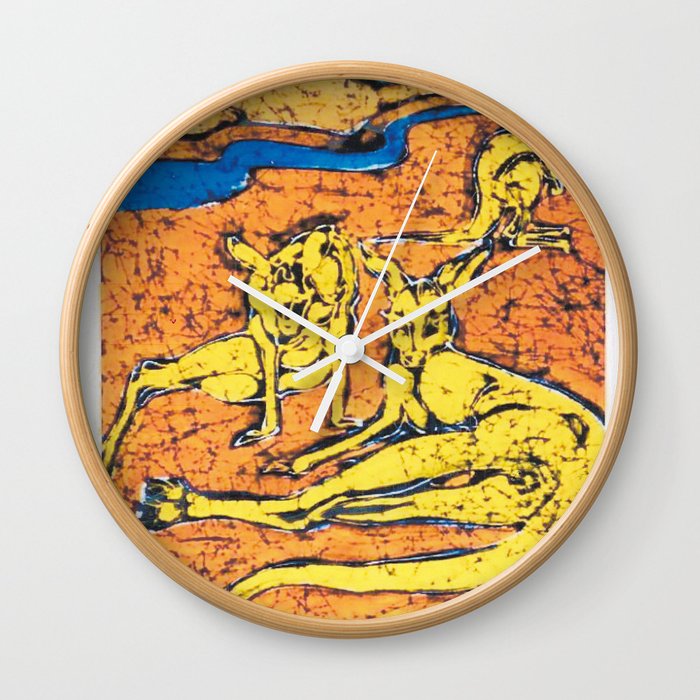 Kangaroos Australia Wall Clock By Lipton Society6