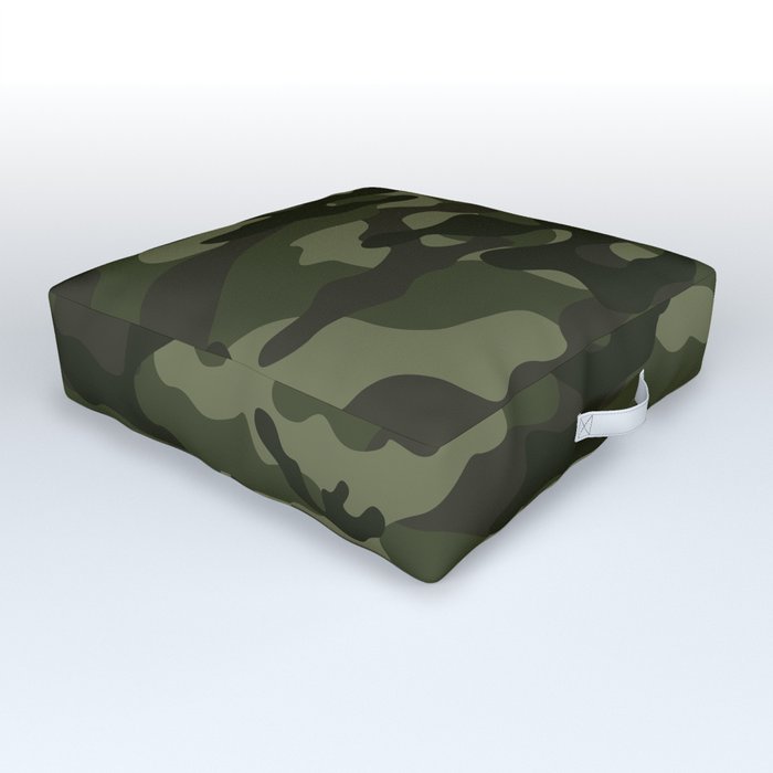 vintage military camouflage Outdoor Floor Cushion