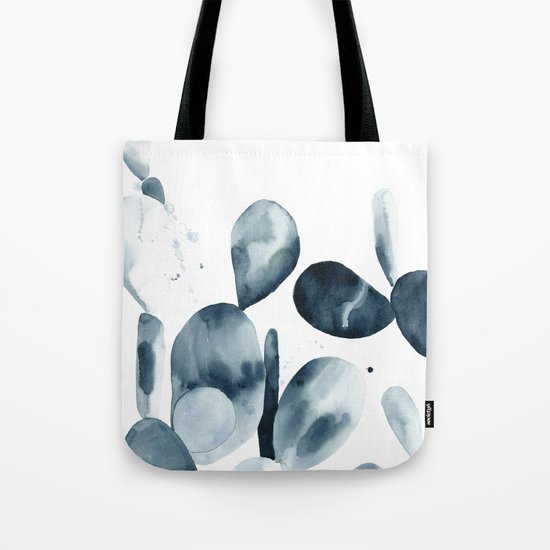 Indigo Paddle Cactus Tote Bag