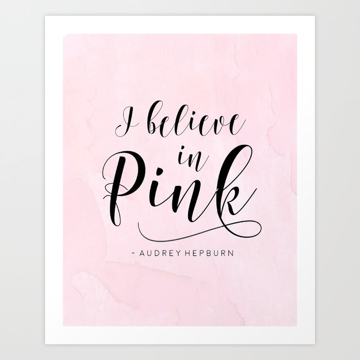Pink Nursery Wall Art Bedroom Decor Inspirational Prints Office
