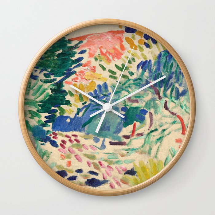 Henri Matisse Landscape at Collioure Wall Clock