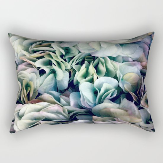 Soft Subtle Petal Ruffles Abstract Rectangular Pillow