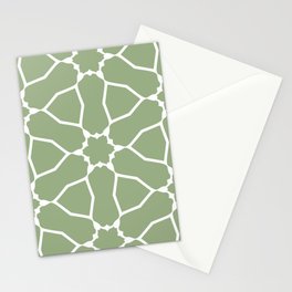 Green Floral Network Stationery Card