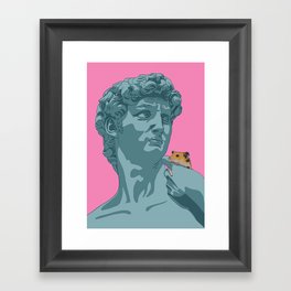 Disappointed David Framed Art Print