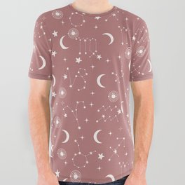 stars and constellations rose All Over Graphic Tee