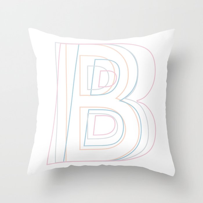 Intertwined Strength And Elegance Of The Letter B Throw Pillow By Alexvdesign Society6