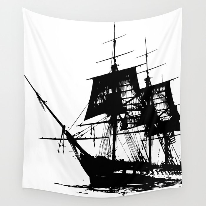 pirate ship tapestry
