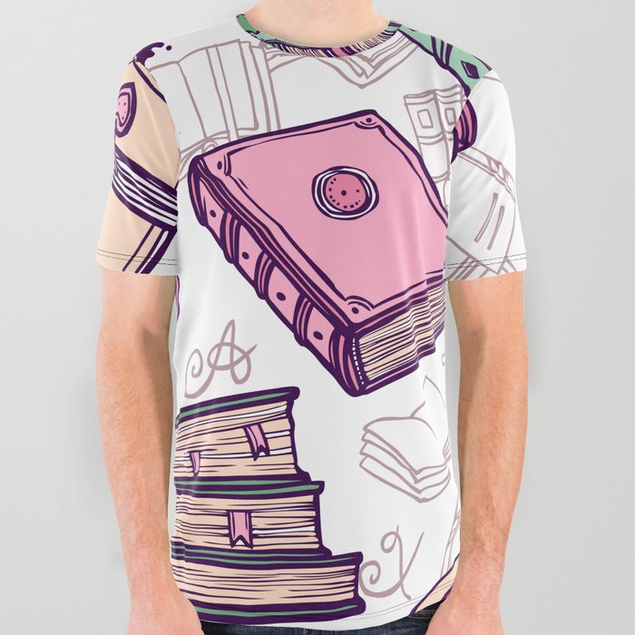 school All Over Graphic Tee