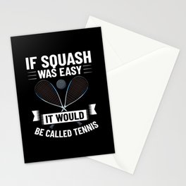 Squash Sport Game Ball Racket Court Player Stationery Card