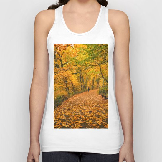 New York City Autumn Dusk in Central Park Unisex Tank Top