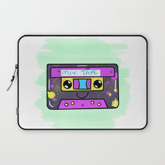 Kawaii Retro Cassette Tape Laptop Sleeve