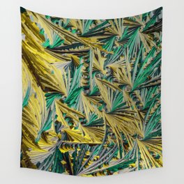Green and yellow swirls Wall Tapestry
