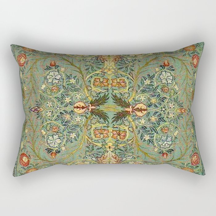 William Morris Antique Acanthus Floral Rectangular Pillow