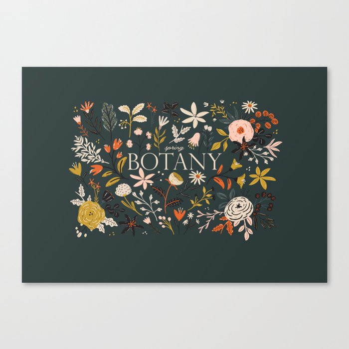 Botany poster Canvas Print