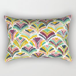 DECKED OUT Colorful Scallop Print Rectangular Pillow