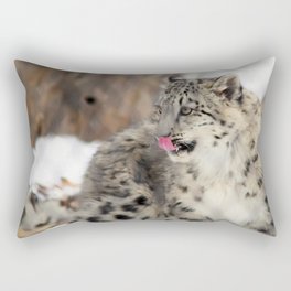 Snow Leopard Cub Rectangular Pillow
