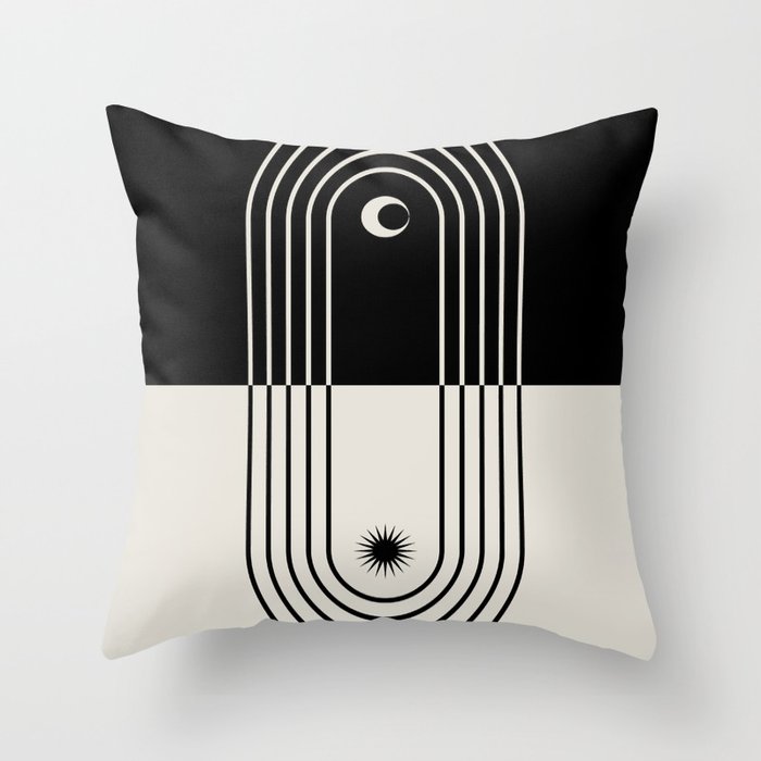 Moon and Sun Throw Pillow