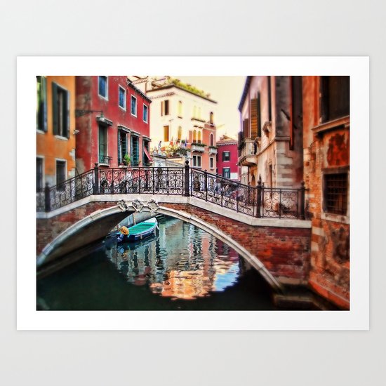 the blue boat Art Print