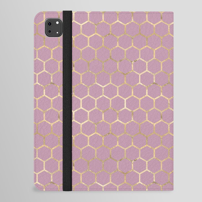 Rose Gold Honeycomb Pattern iPad Folio Case