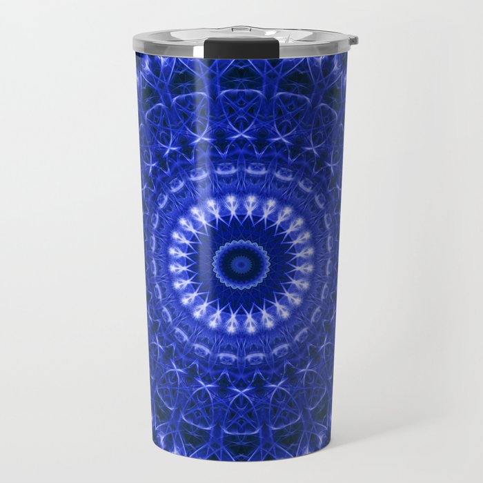 Dark blue mandala Travel Mug