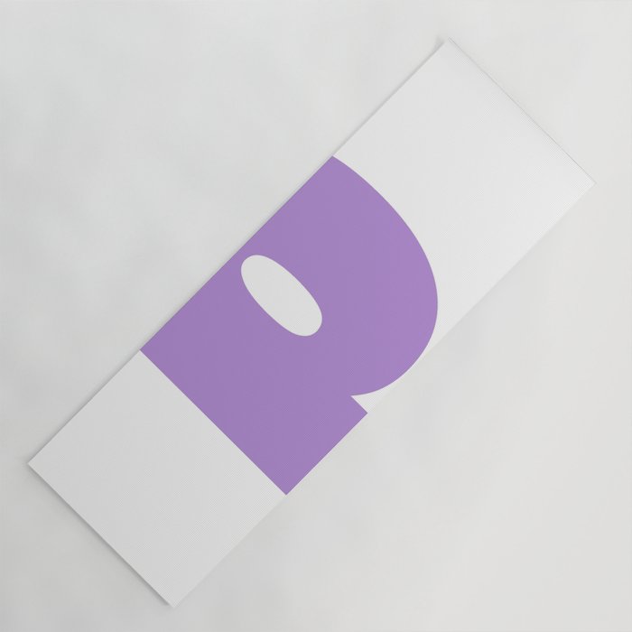 p (Lavender & White Letter) Yoga Mat
