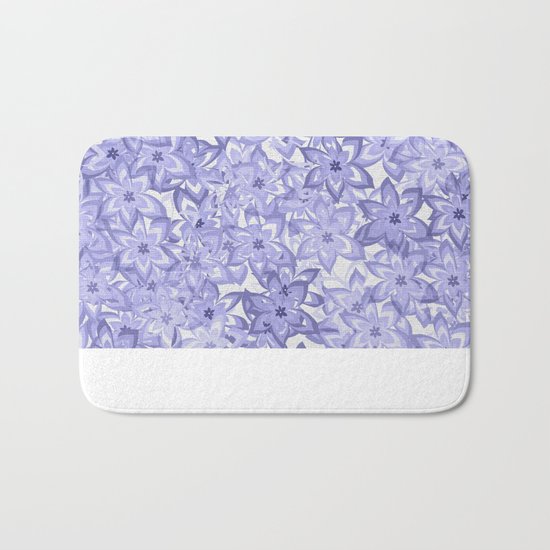 Blue Flowers Bath Mat
