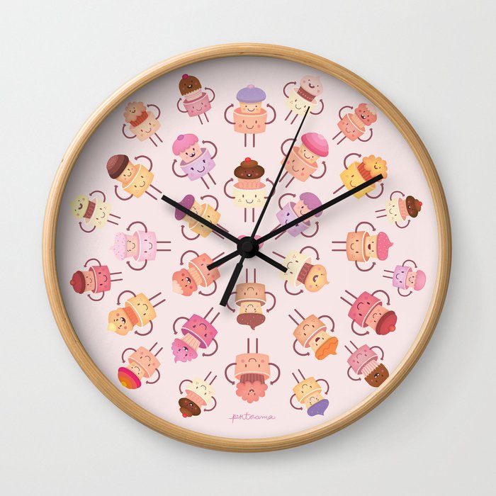 Cupcake Mandala Wall Clock