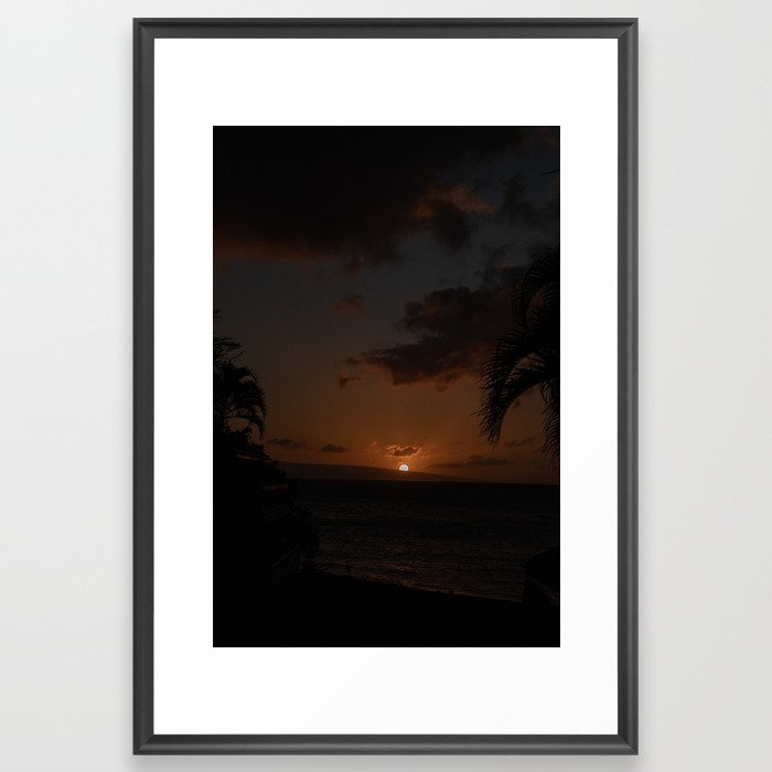 Maui Beach Sunset  Framed Art Print