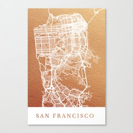 San Francisco map Canvas Print