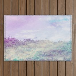 heavenly meadow ethereal aesthetic lavender landscape art altered photography Outdoor Rug