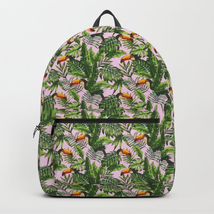 Exotic Tropical Bird Jungle Foliage Backpack