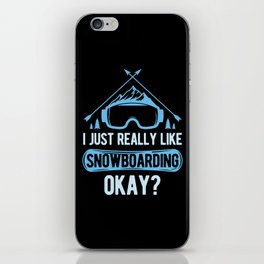 Funny Snowboard Snowboarding iPhone Skin