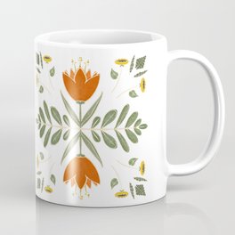 Symmetrical Flower Print Coffee Mug