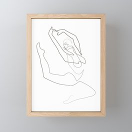 one line dancer - aloft Framed Mini Art Print