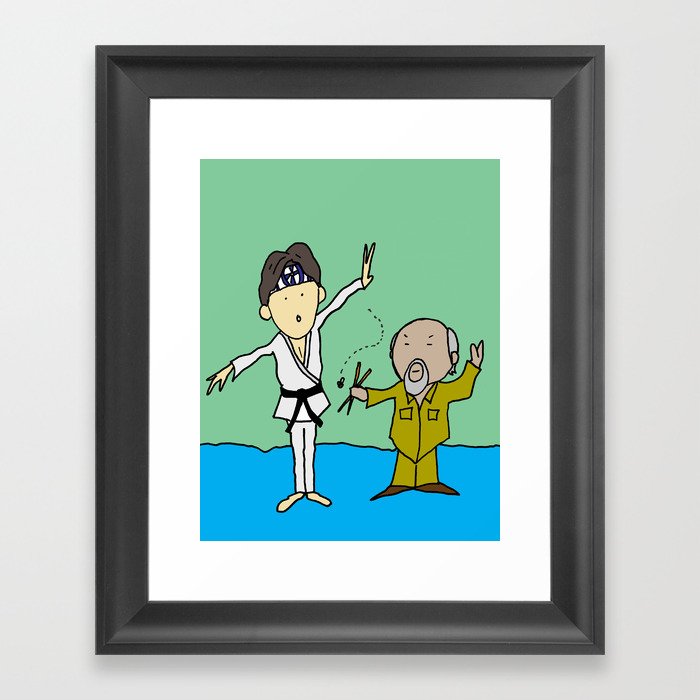 Karate Kid - Cartoon Poster - Pop Art Framed Art Print