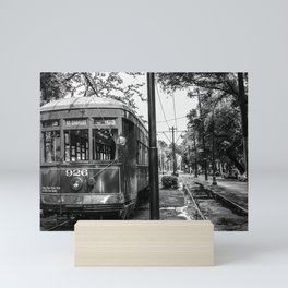 New Orleans Streetcar on a Rainy Day Mini Art Print
