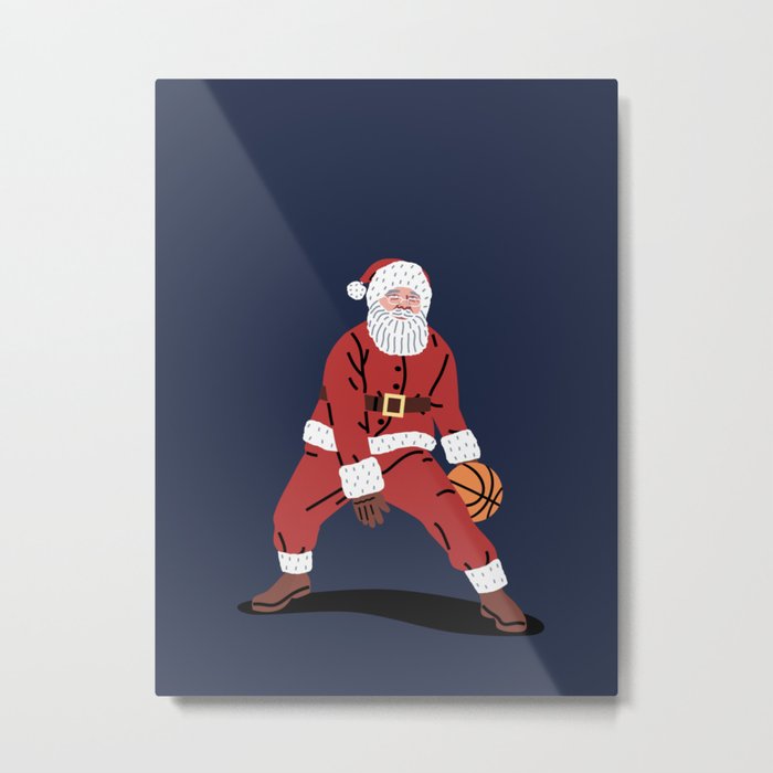 Balling Santa Metal Print