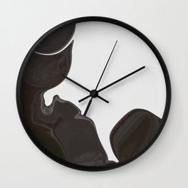 The Pensieve 3 - Modern Contemporary Abstract painting Wall Clock