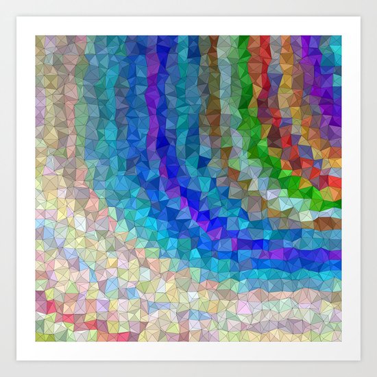 Mosaic rainbow sky Art Print