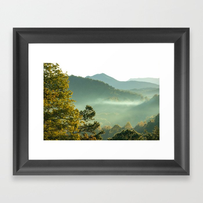 Smoky Mountain Sunrise Framed Art Print