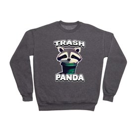 trash panda tee Crewneck Sweatshirt | Wildlife, Cute, Animal, Vector, Kids, Funny, Trashpanda, Painting, Zoo, Bandit 