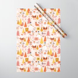 Santa, Snowman and Bunny Scale Wrapping Paper