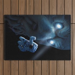 Cthulhu Lovecraft Cosmic Outer Space alien entity NASA spaceman horror fiction artwork - art - poster - wall decor Outdoor Rug
