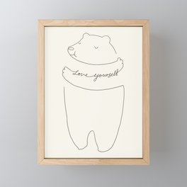Love Yourself Bear Framed Mini Art Print