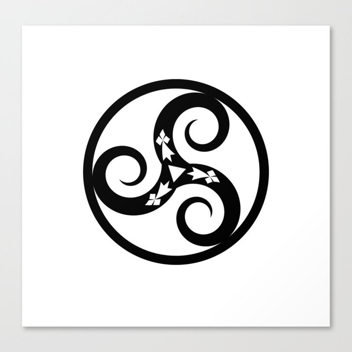 Old Celtic Symbol representing earth, fire, air and water. Canvas Print