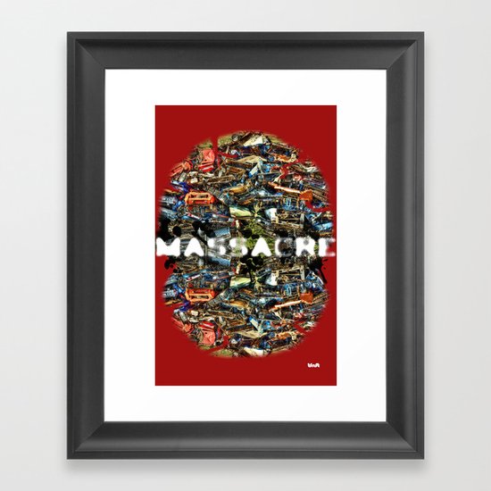 MASSACRE Framed Art Print